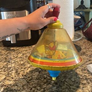 Vintage Winnie the pooh and friends spinning top 1965 ohio art